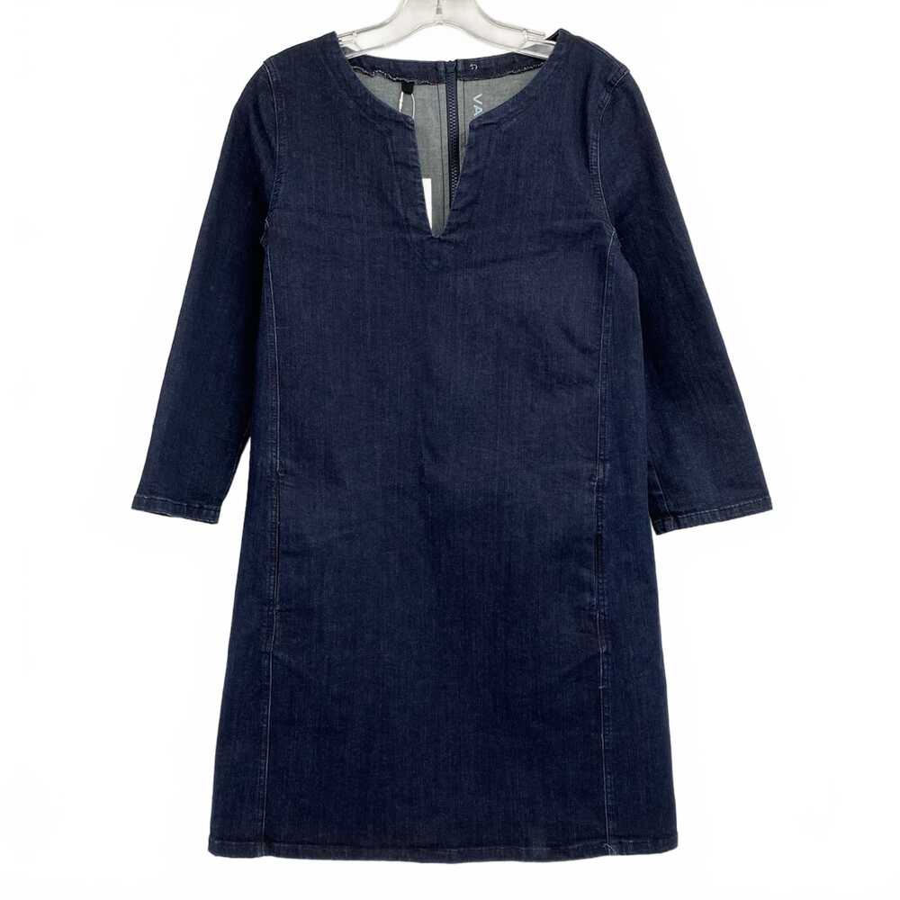 Vanilla Denim Blue Mini Dress Dark Wash 3/4 Sleeve | Womens S